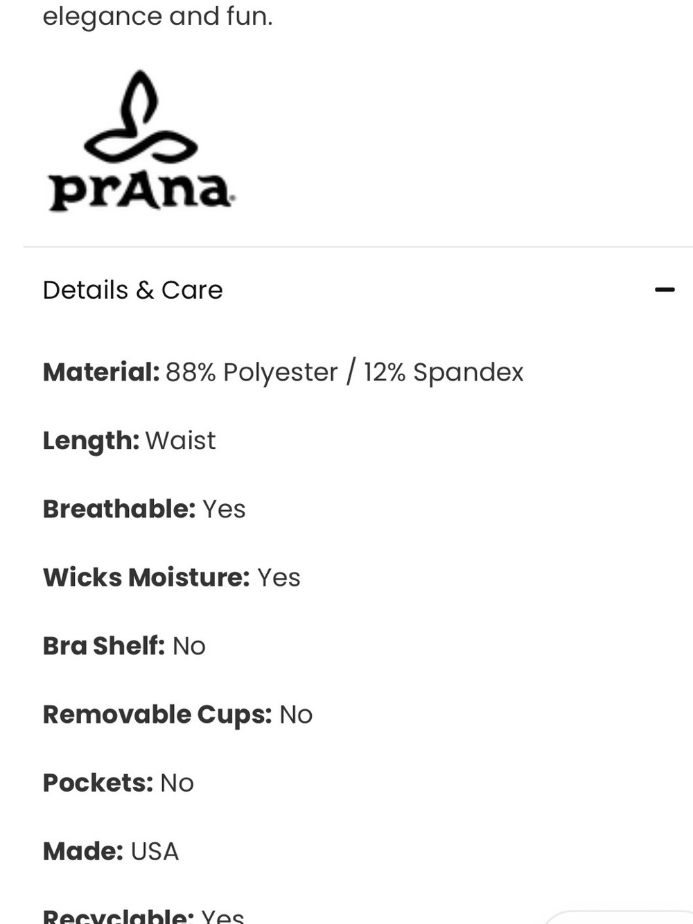 Prana Boost Racerback Tanktop- NWOT - Picture 5 of 5